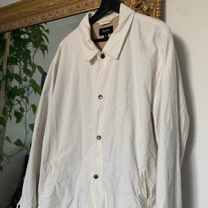 Brixton Off White Snap Button Coat - XL